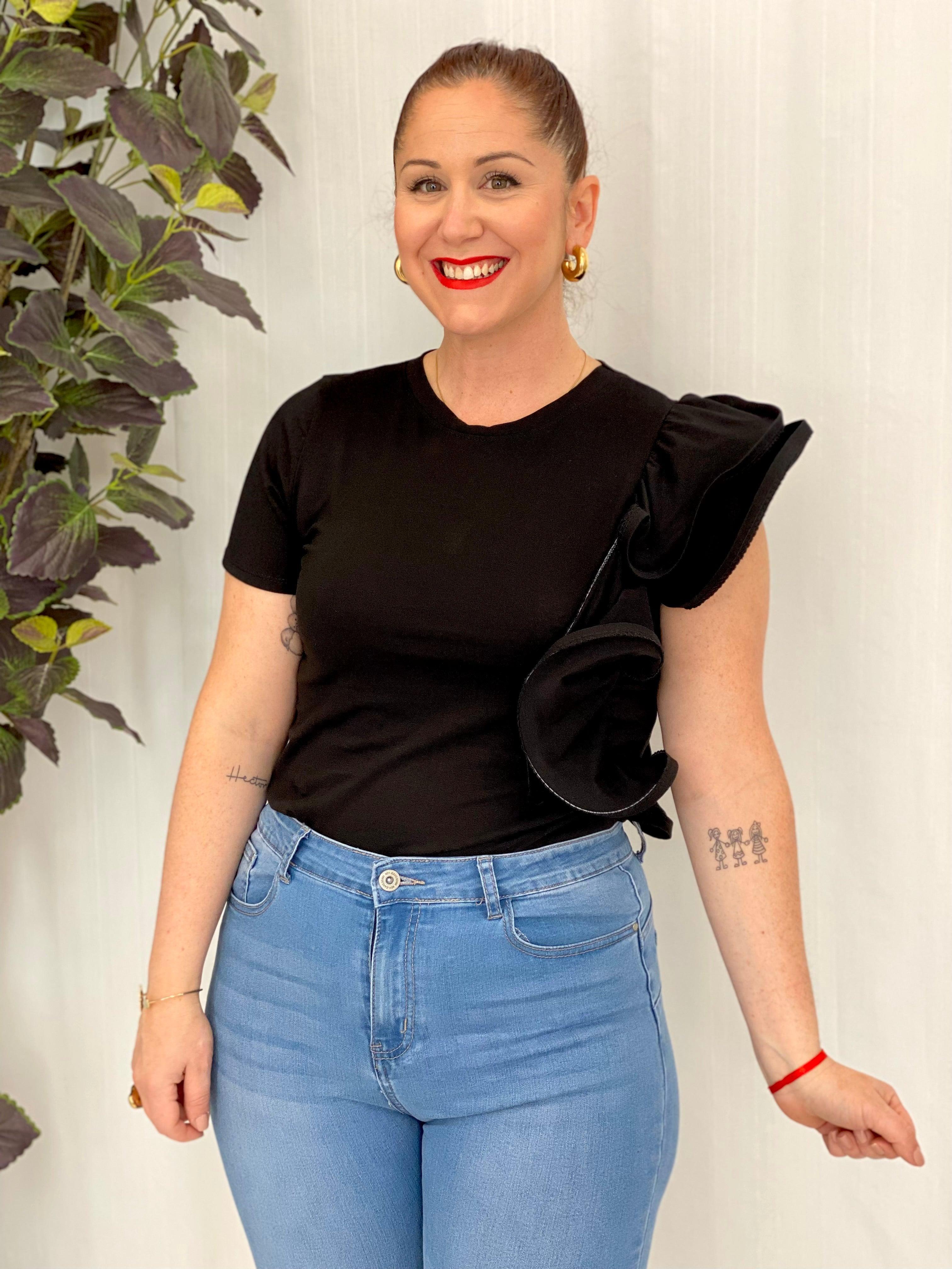 CAMISETA VOLANTES LISA