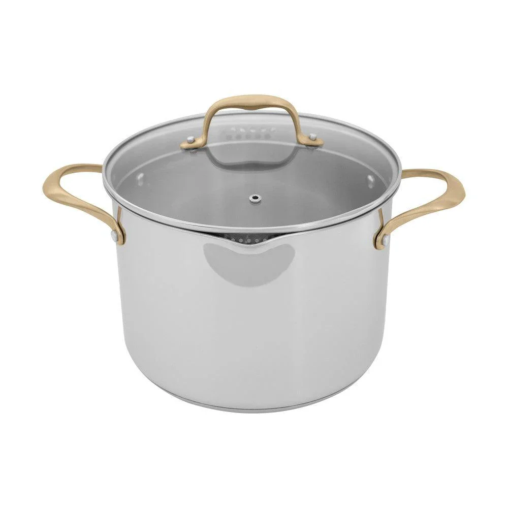2025 Set de Cocina ZLINE de 10 Piezas en Acero Inoxidable No Tóxico con 3 Piezas de Cerámica Antiadherente (CWSETL-NS-10)