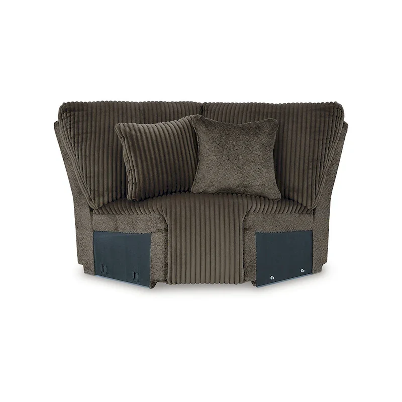 Signature Design by Ashley Top Tier Brown 6-Piece Reclining Sectional with Chaise - 147 W x 134 D x 41 H