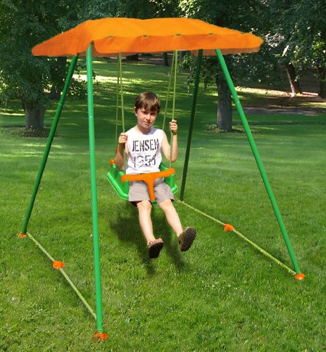 New Plast AMB1319   Altalena Pieghevole Libellula con Parasole e Seggiolino di Sicurezza 3 in 1 : Giochi e giocattoli