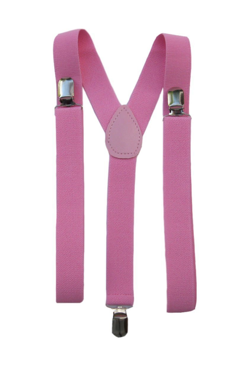 Pink Suspenders Bulk Wholesale Clip On Elastic  WS1289D