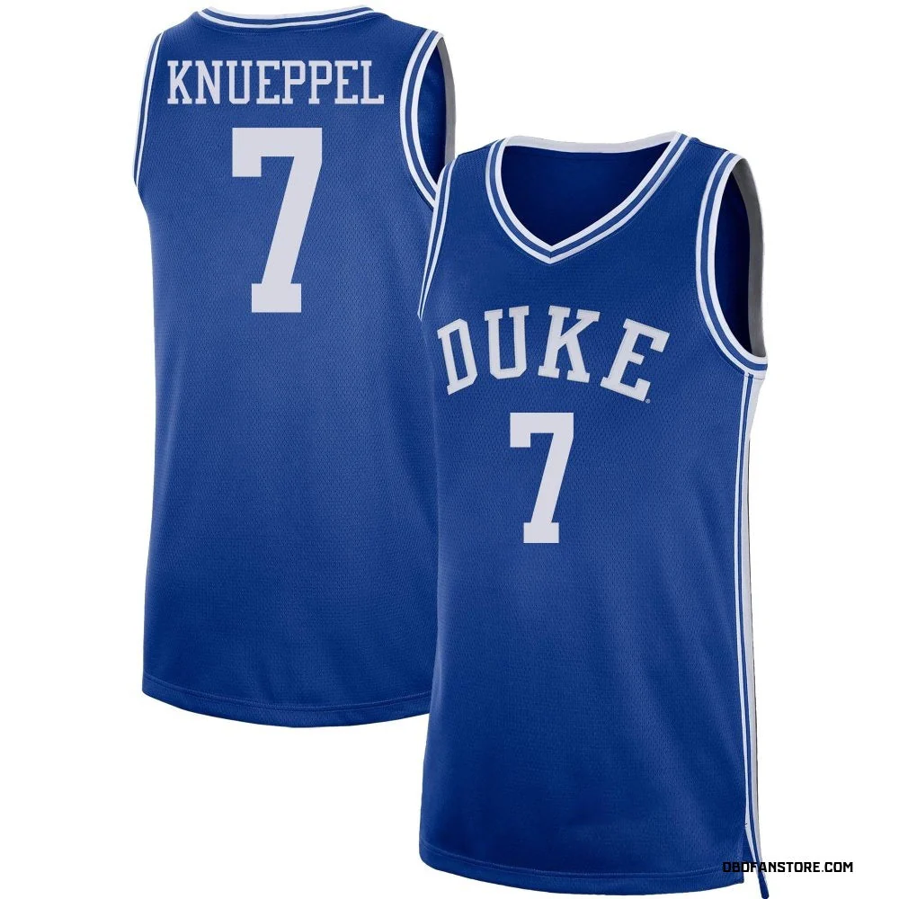 Men's #7 Kon Knueppel Duke Blue Devils College Basketball Jersey