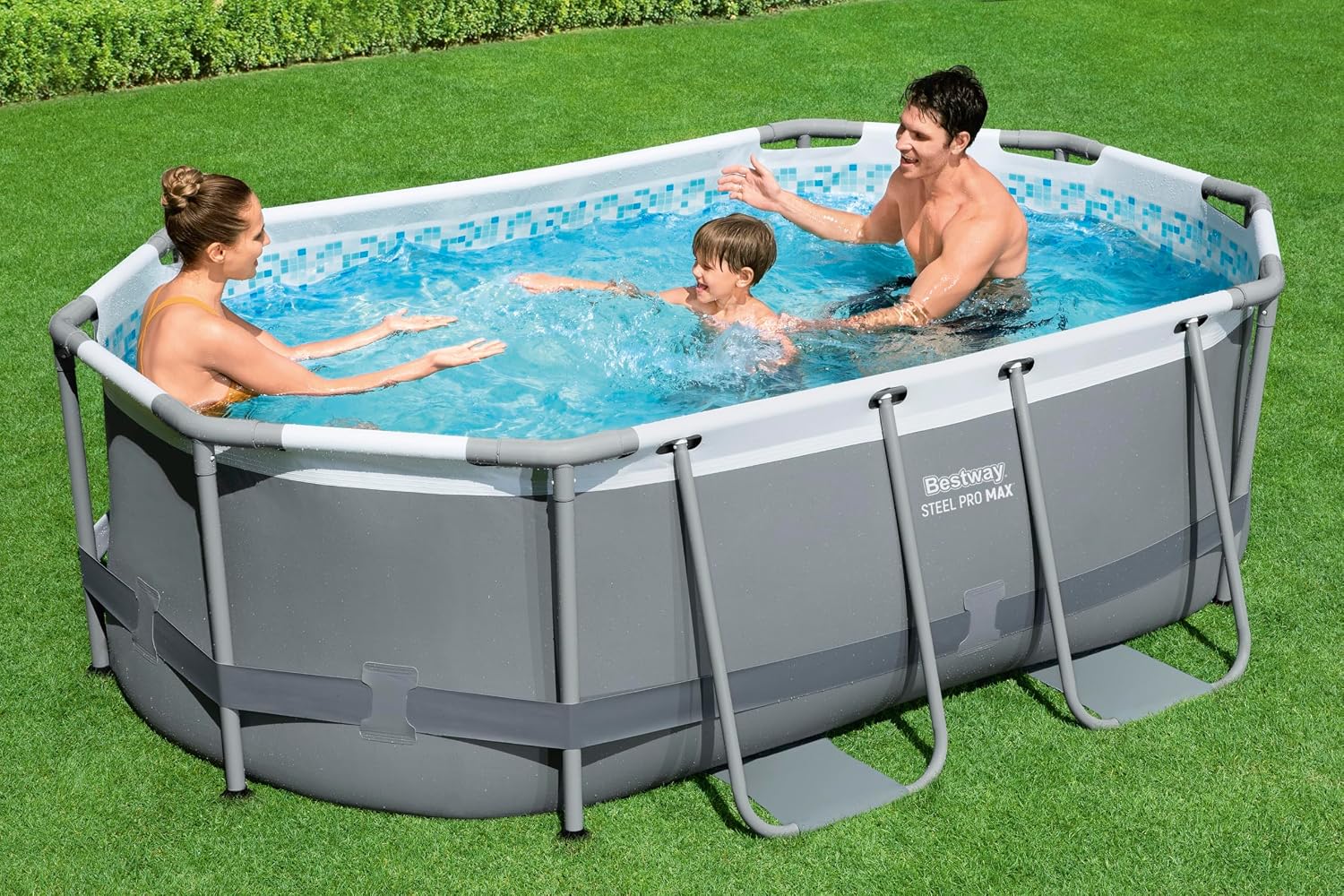 Bestway Oval Pool Set 10 ft x 6 ft 7 Zoll x 33 Zoll oder 3,05 m x 2,00 m x 84 cm