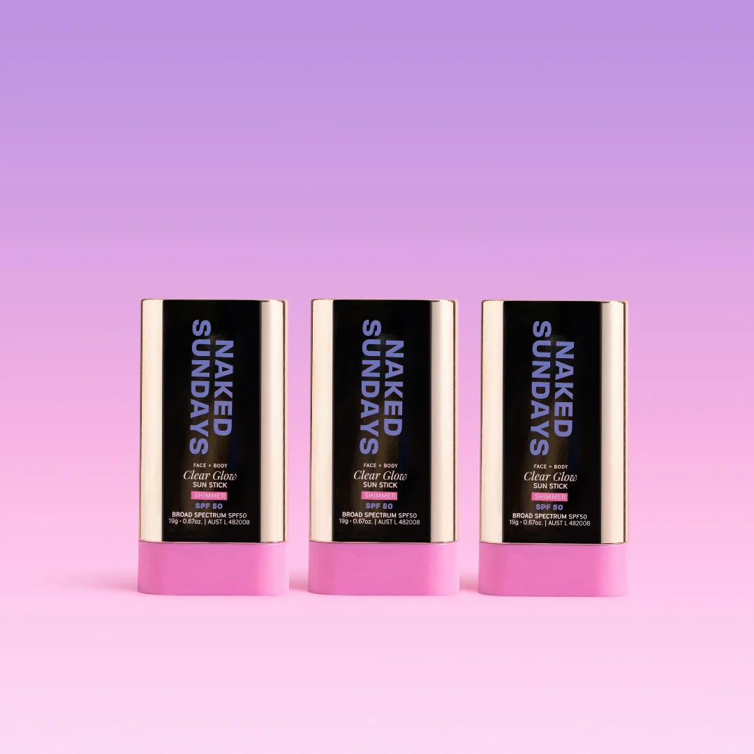 Full Size Trio Variant - SPF50 Clear Glow Shimmer Sun Stick