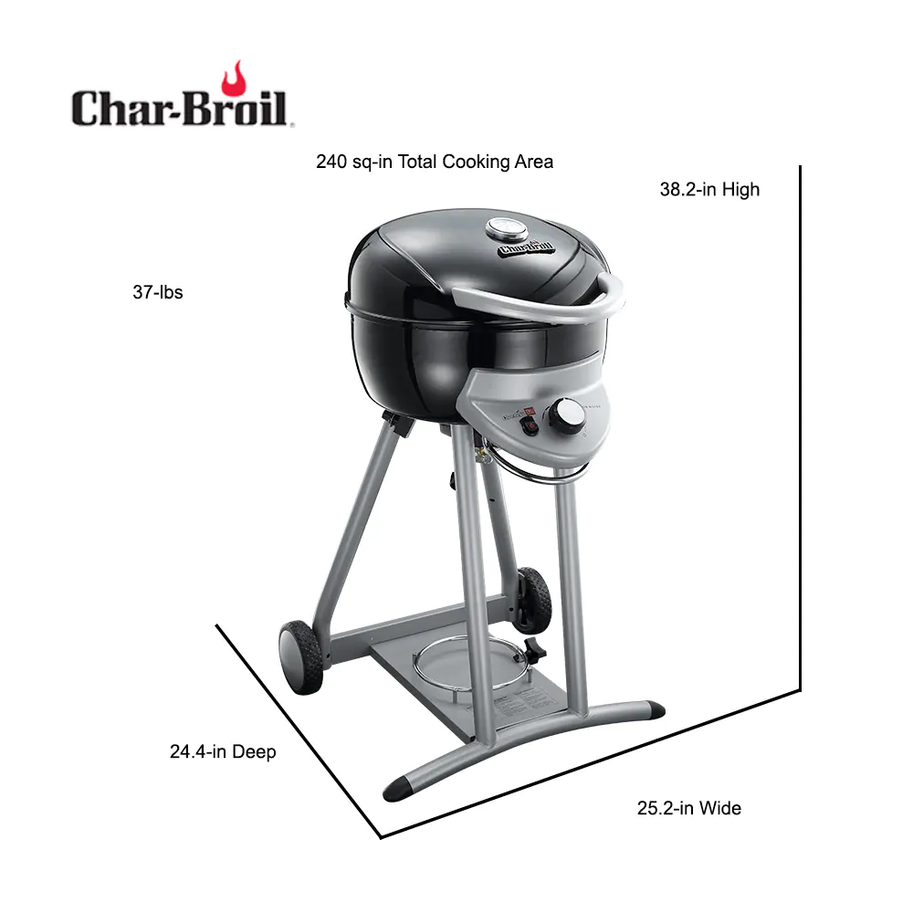15601900 Black 1-Burner Liquid Propane Infrared Gas Grill