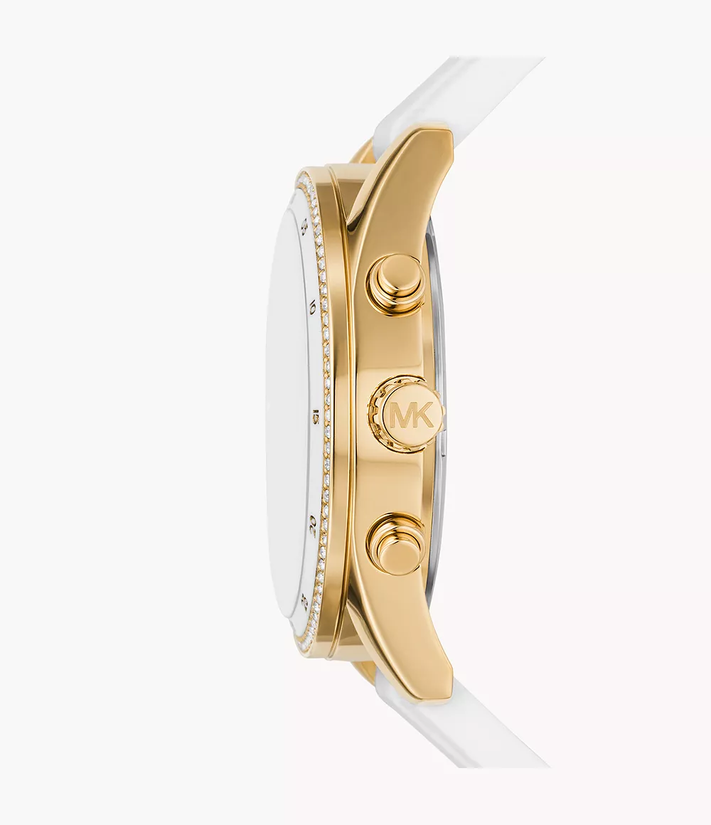 Michael Kors Oversized Hadyn Pav�� Gold-Tone and Silicone Women's Watch - MK7484