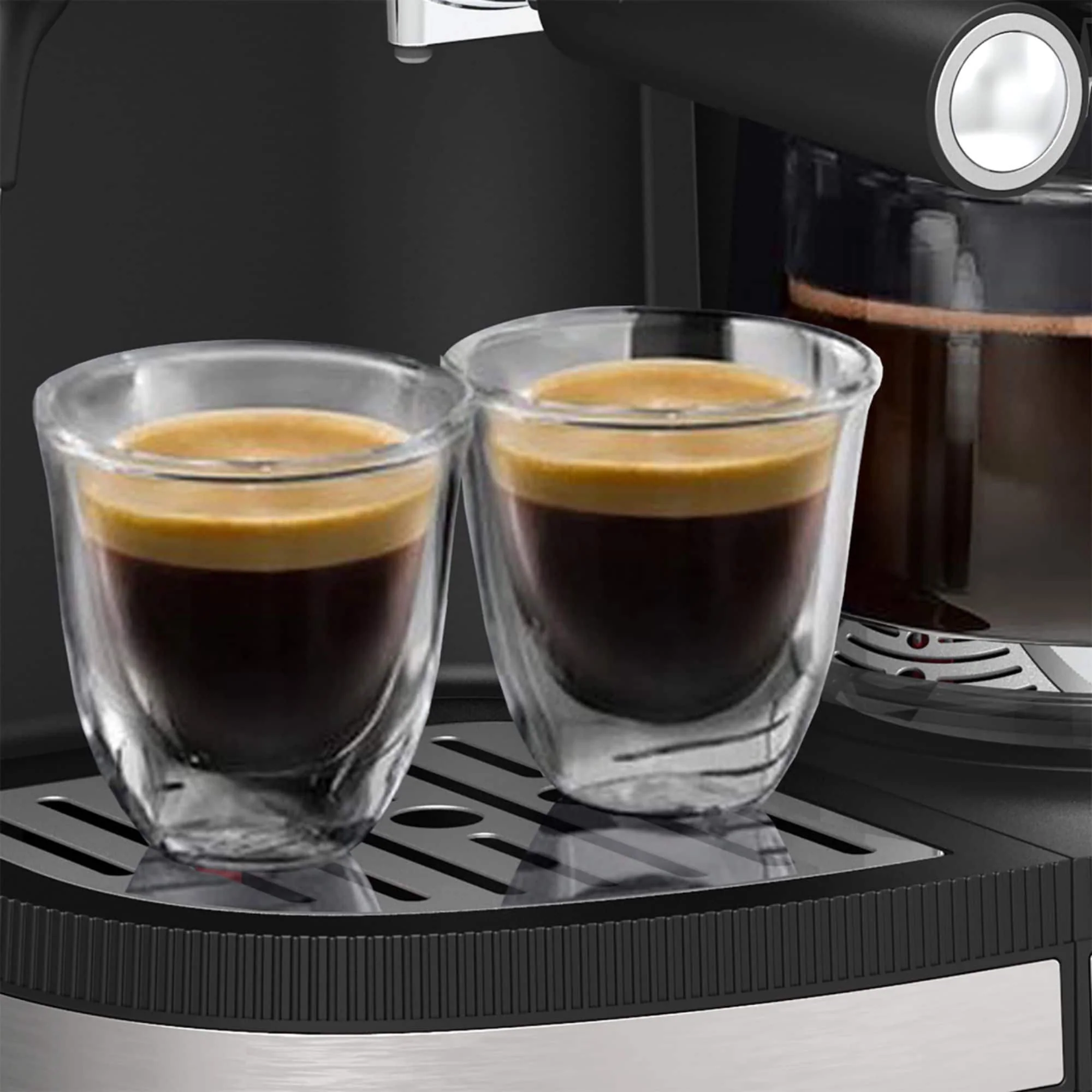 bella PRO - Combo 19-Bar Espresso and 10-Cup Drip Coffee Maker - Stainless Steel