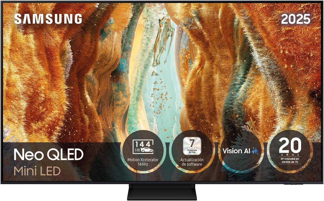 Samsung TV 75 Pulgadas Neo QLED QN74F 4K Mini LED Smart TV con Vision AI, Quantum Matrix Technology Slim y más de 500 Canales