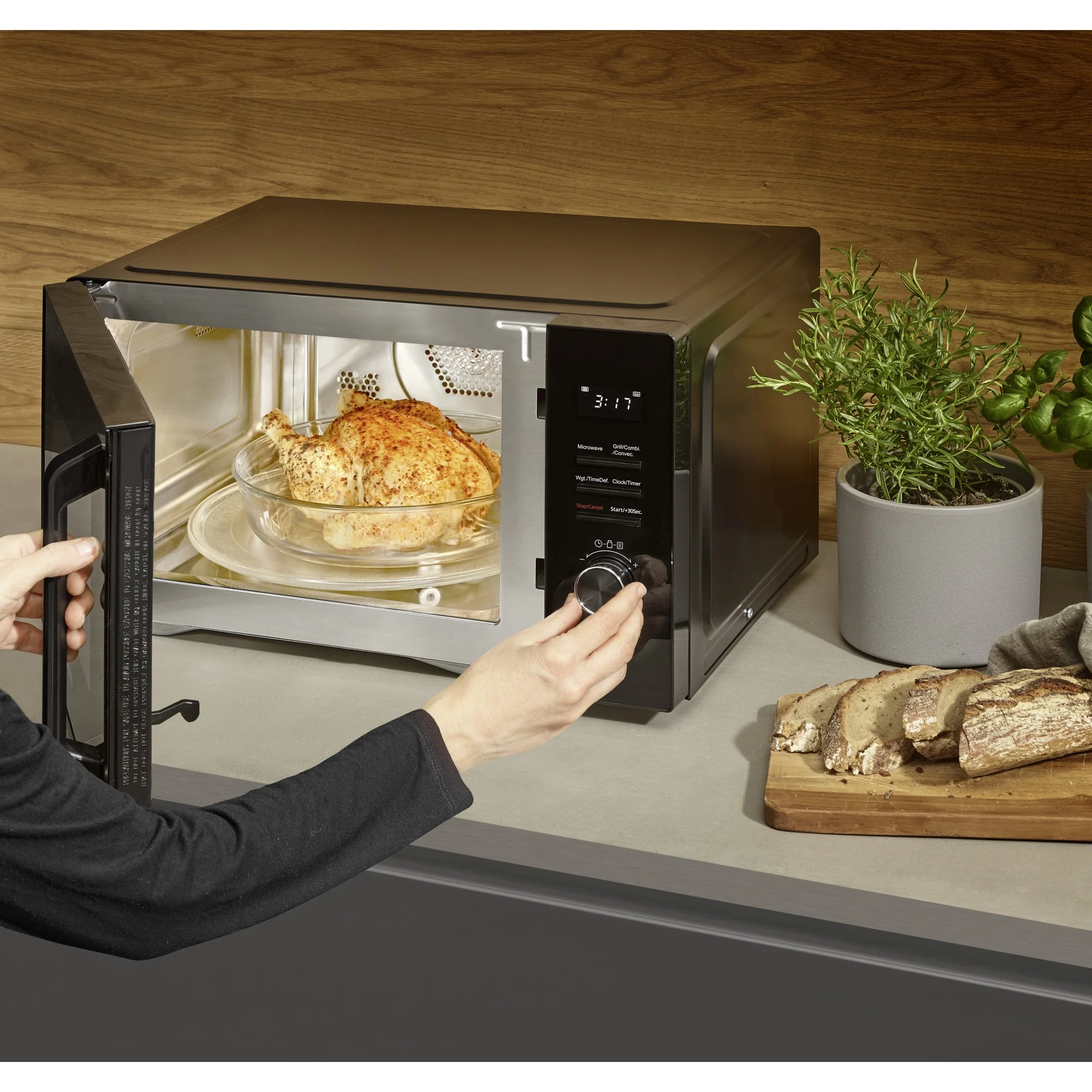 Severin Mikrowelle 3-in-1 mit Grill- und Heissluftfunktion MW7798 XXL 29L