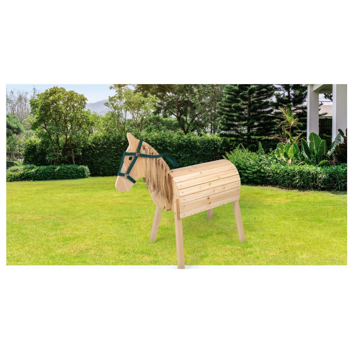 Playtive Holzpferd aus Echtholz, höhenverstellbar - B-Ware neuwertig