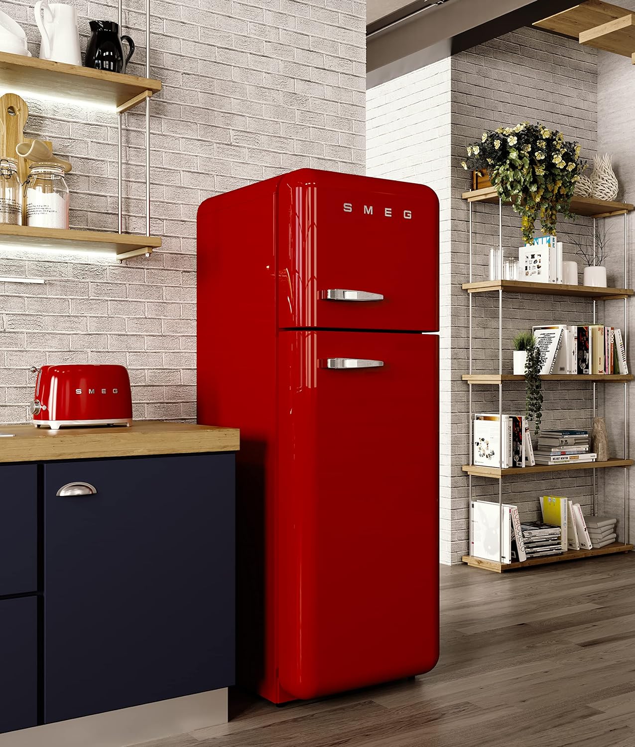 2 Slice Retro Toaster (Red)