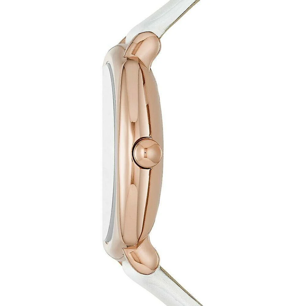 Marc Jacobs White leather White Dial Rose Gold Watch MJ8678