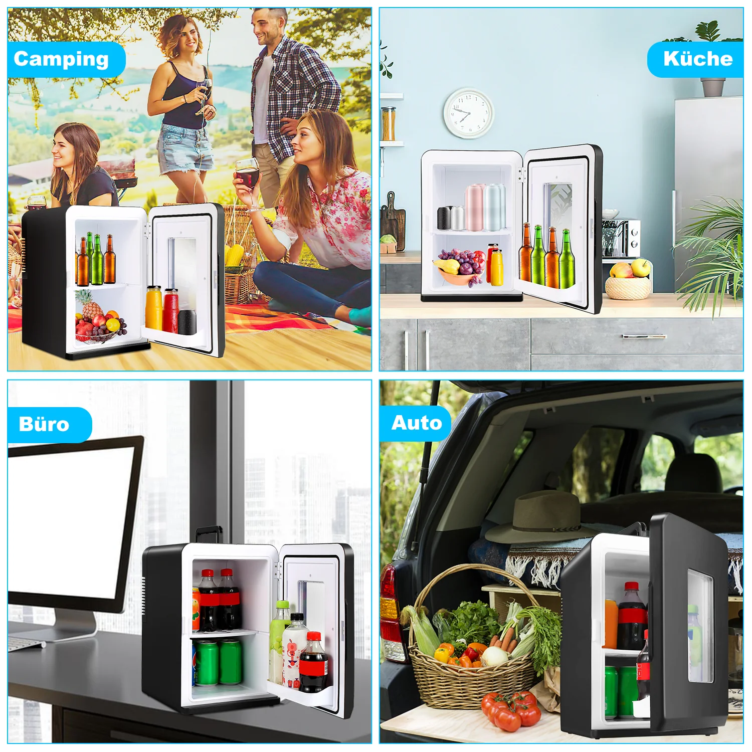 Sonnewelt 2 in 1 Mini Kühlschrank 15L Kühlbox