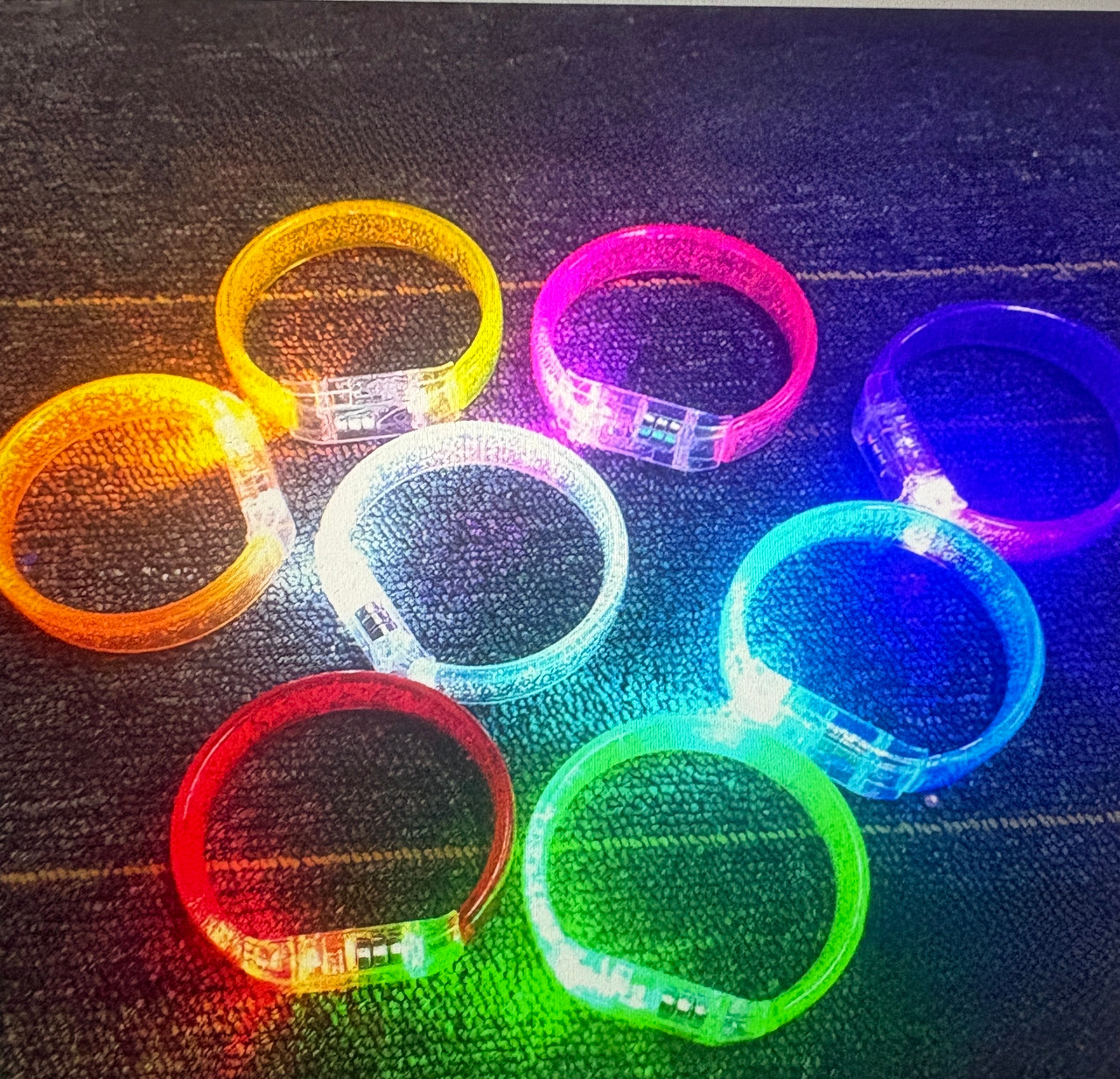 12 Pack Flashing LED Tube Bracelets Mix Colors or One Color Choice  8