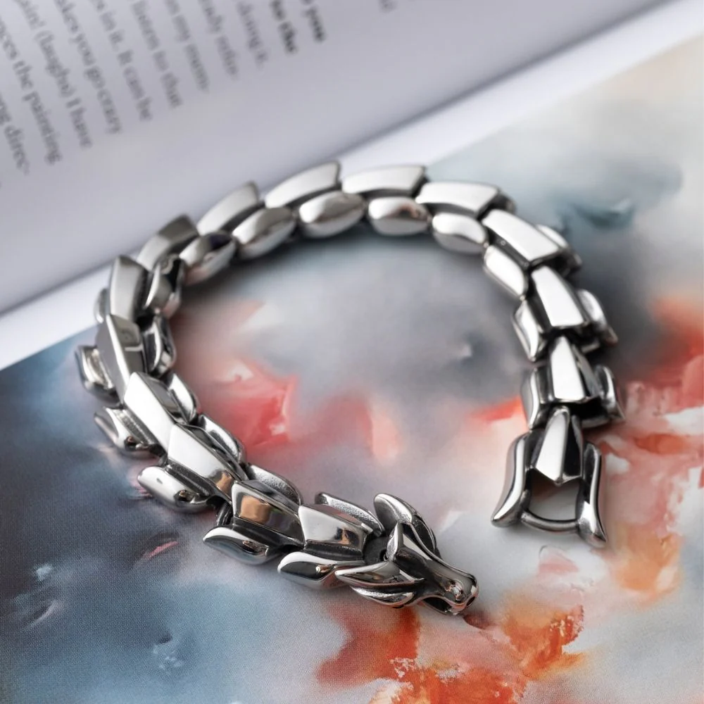 Armband Draak - Schakelarmband - Roestvrij Staal - Bescherming