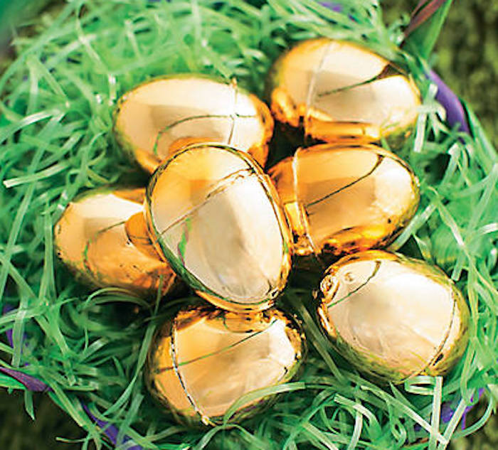 Bulk 12 PCS Gold Easter Eggs 1863GOLD