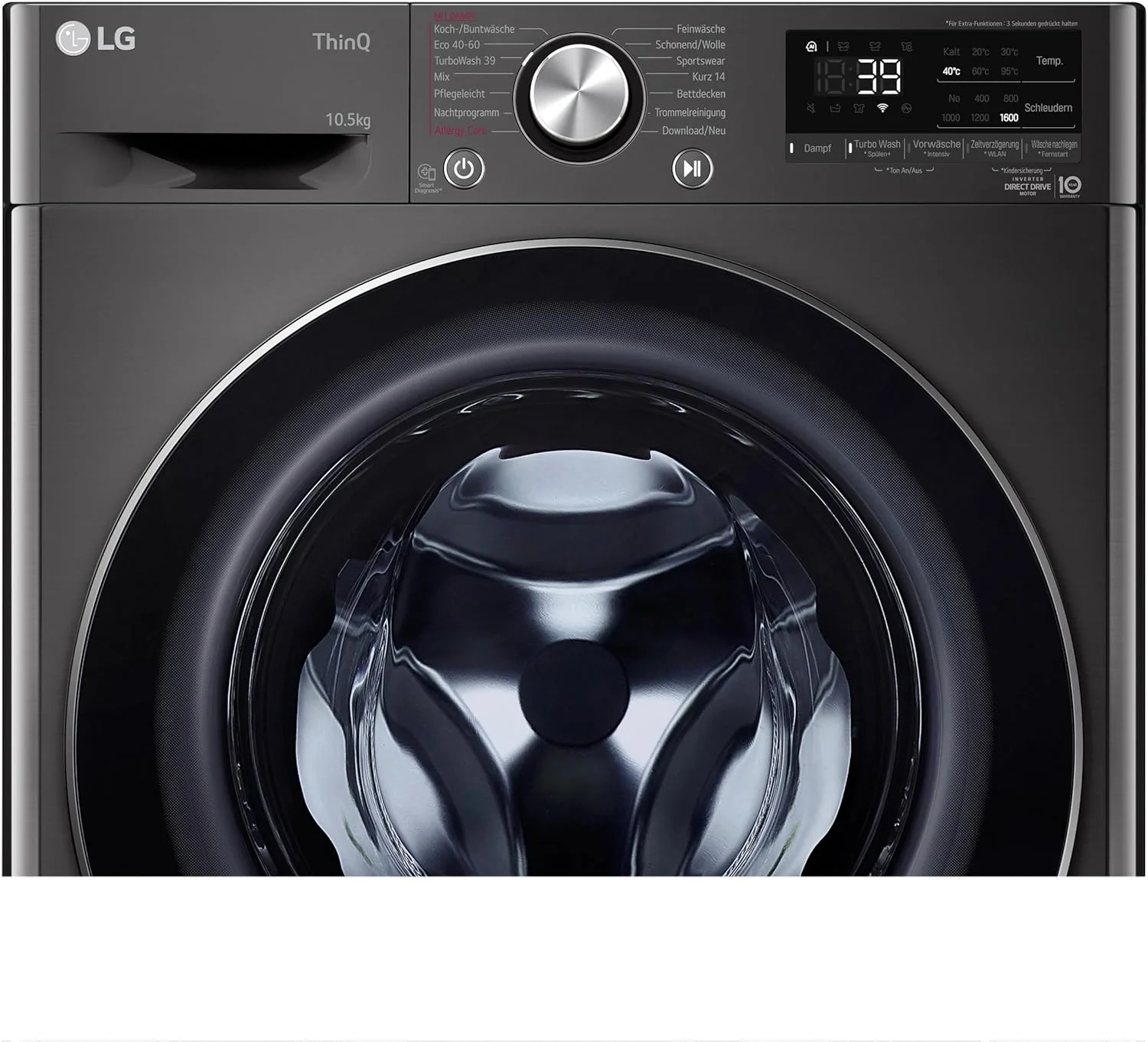LG F4WV7080, Klasse A, Voorlader Wasmachine 8 kg, 1400 tpm, AI Direct Drive, Wi-Fi, Dieptereiniging met Stoom, Grote Capaciteit, TRIPLE A, Veiligheidsglas Buitendeur, 62 x 60 x 85 cm ? Wit