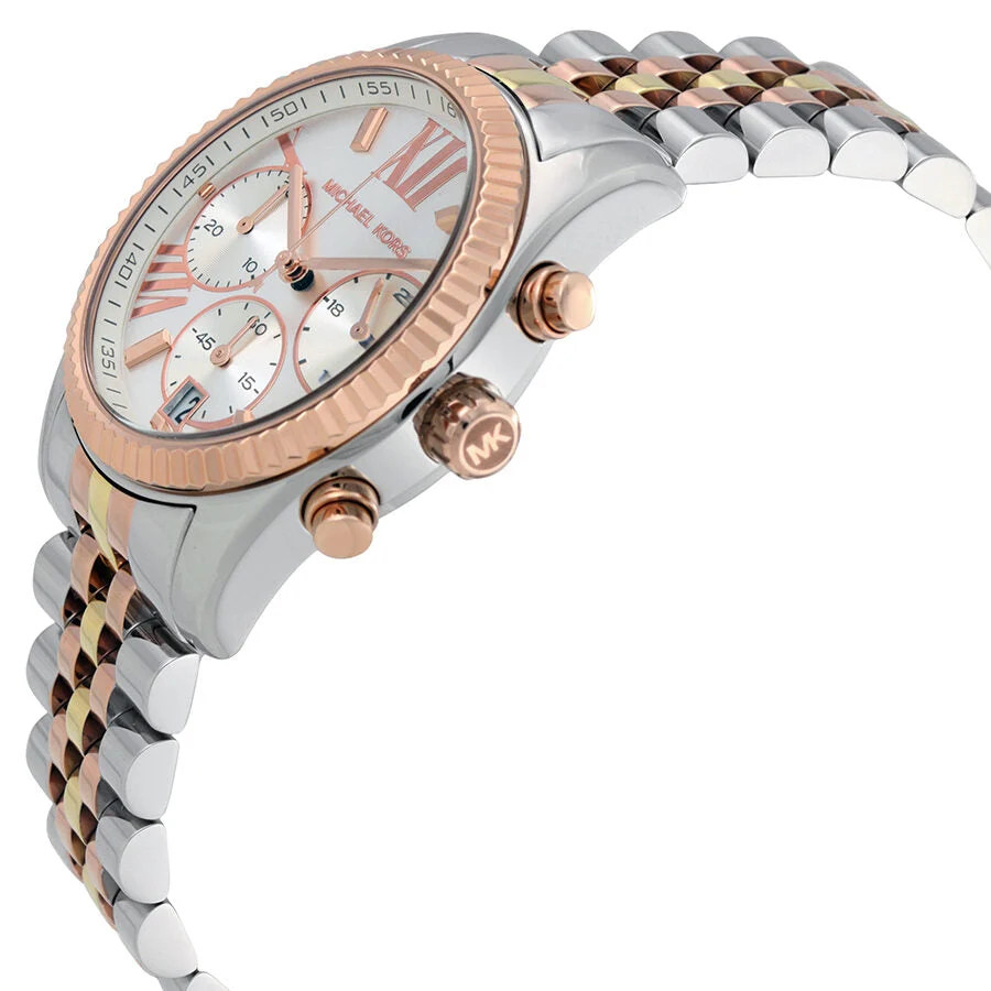 Michael Kors Lexington Chronograph Tri-Tone Women's Watch - MK5735