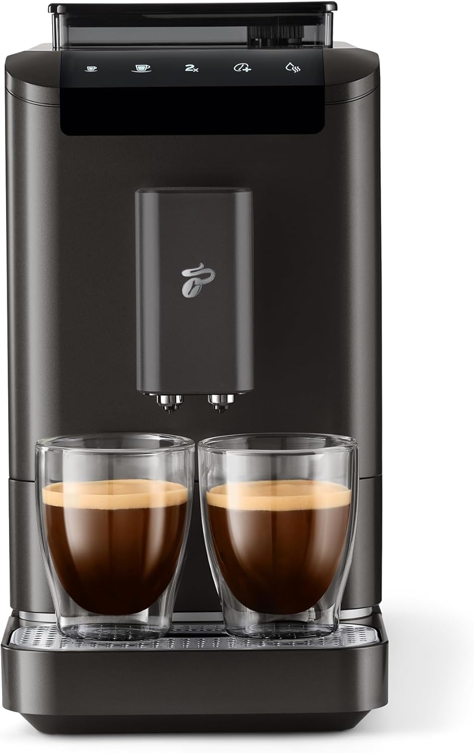 Tchibo Kaffeevollautomat Esperto2 Caffè mit 2-Tassen-Funktion für Caffè Crema und Espresso, Granite Black - INKLUSIVE Kaffeeprobierset GRATIS