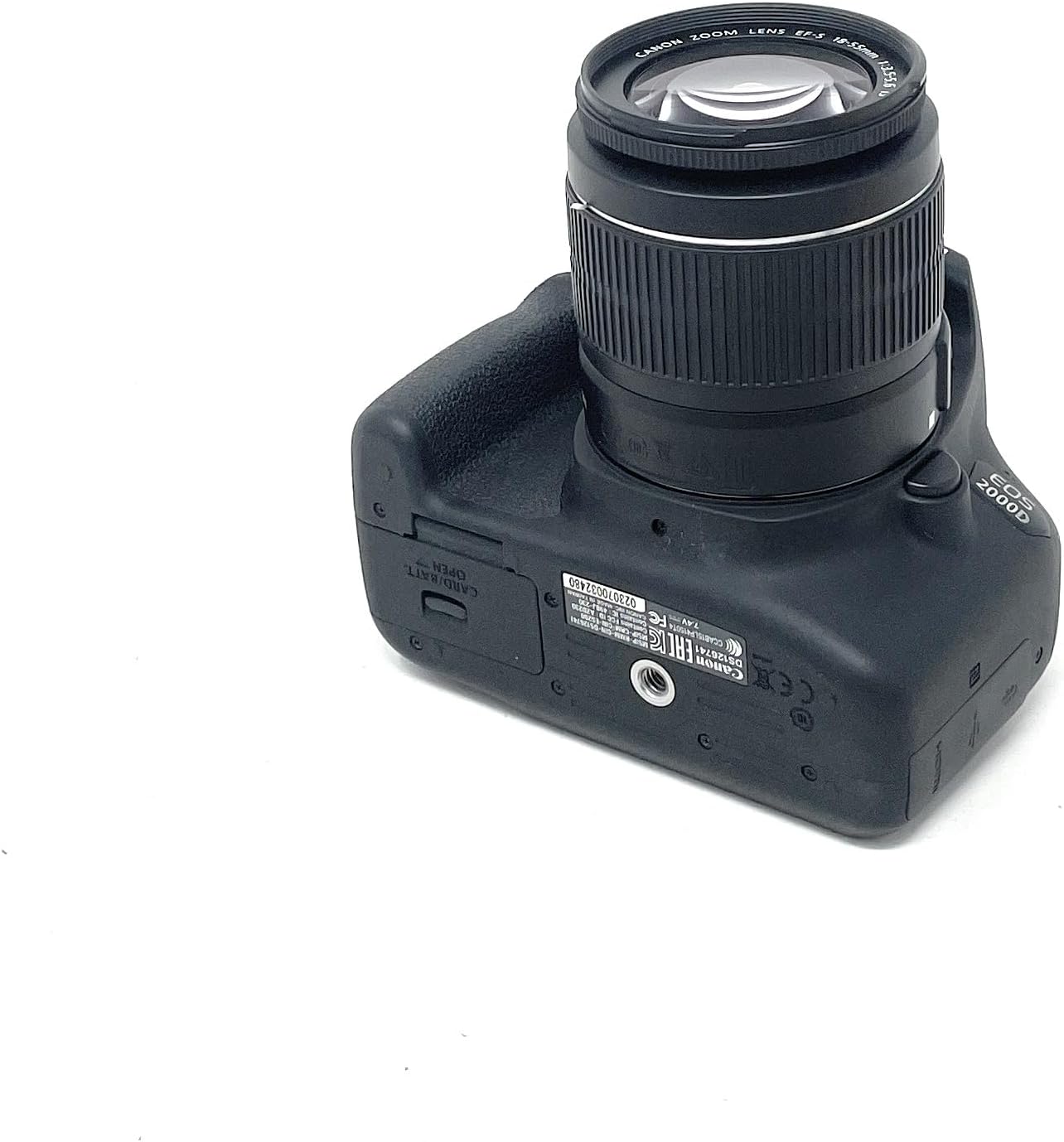 Canon Cámara réflex digital EOS 2000D APS-C con objetivo EF-S de 18-55mm | 24,1 megapíxeles, pantalla LCD fija de 3 pulgadas, vídeo Full HD, Dual Pixel CMOS AF y Wi-Fi y Bluetooth