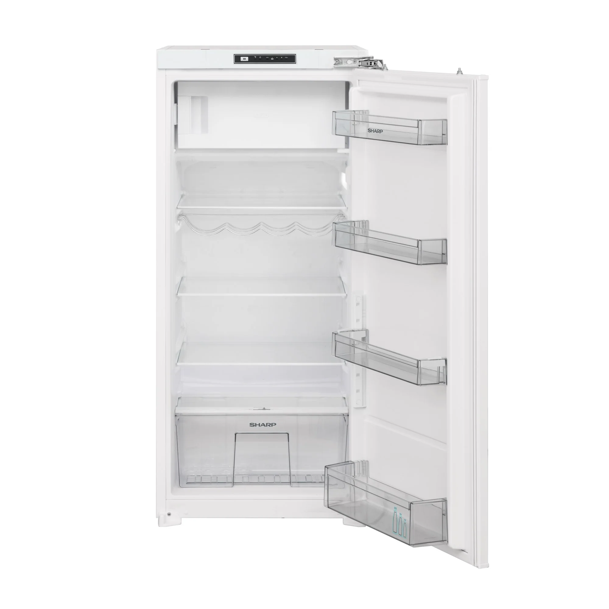 Sharp Einbaukühlschrank mit Gefrierfach SJ-LD180E0XD/CH-Norm, 123er-Nische, Festtür