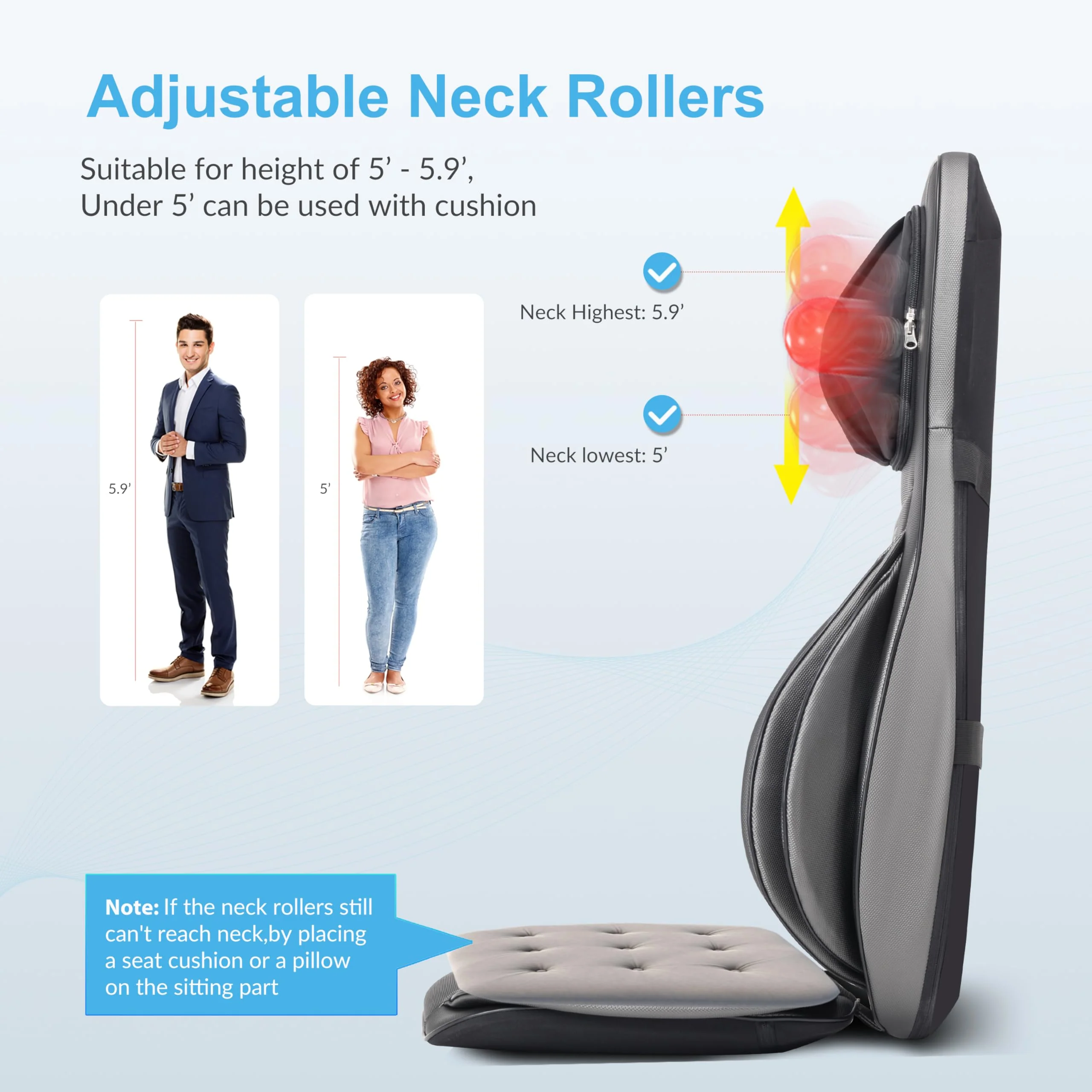 COMFIER Shiatsu Neck Back Massager with Heat
