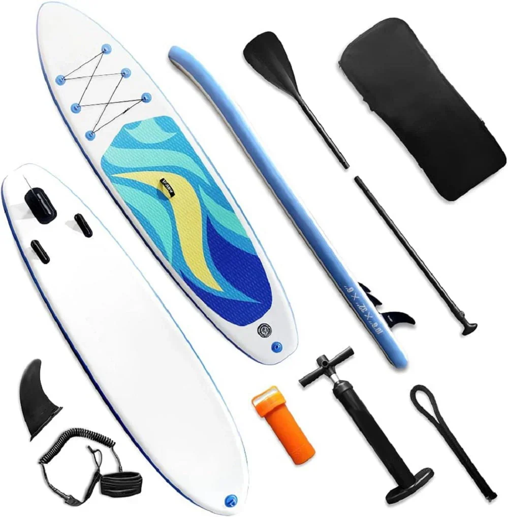 10.5ft Inflatable Paddle Board, Stand Up Paddle Board with Premium sup Accessories, Including Paddle, Leash, Fin, Repair Kit, Waterproof Backpack, Paddle Board for Adults Youth