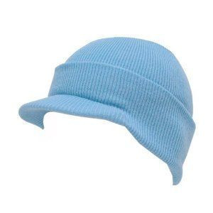 Beanie Visor Cap Light Blue 5772