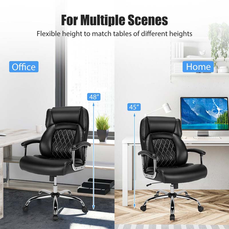 Eletriclife 500 Lbs Height Adjustable Office Chair with Metal Base