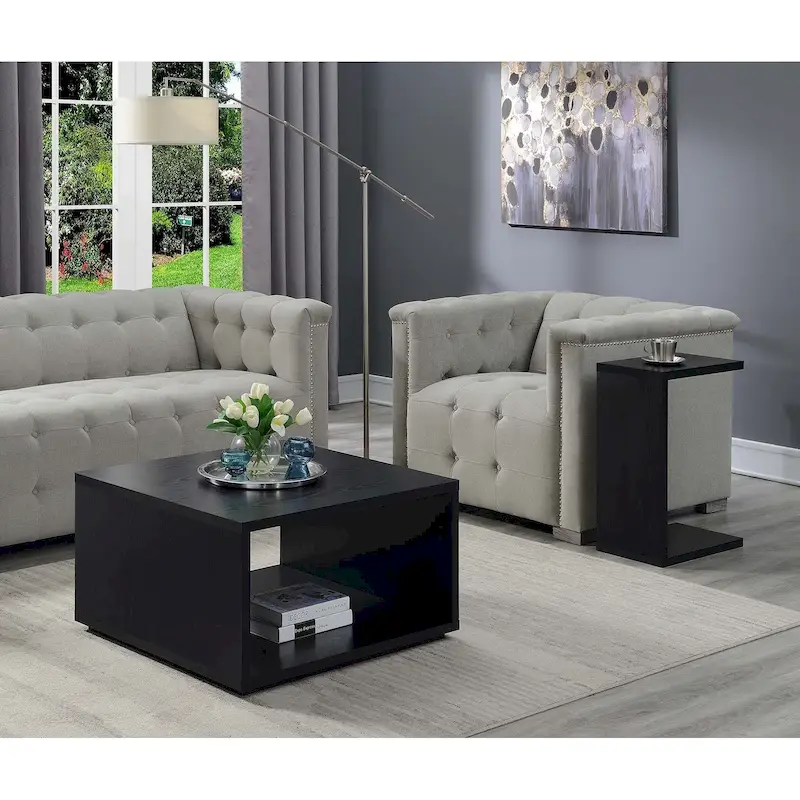 Northfield Admiral Square Coffee Table with Shelf by Convenience Concepts