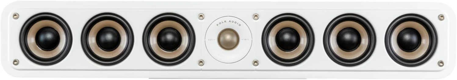 Polk Audio SIGS35CELWT Signature Elite ES35 middenluidspreker, slanke, hogeresolutie middenluidspreker, Hi-Res-gecertificeerd, Dolby Atmos- en DTS:X-compatibel, wit
