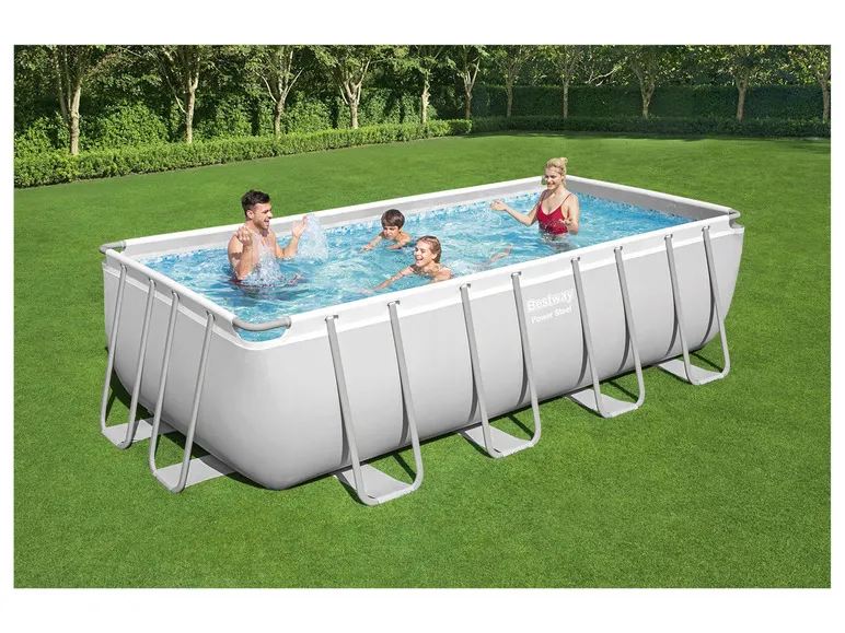 Power Steel™ Frame Pool Komplett-Set, eckig