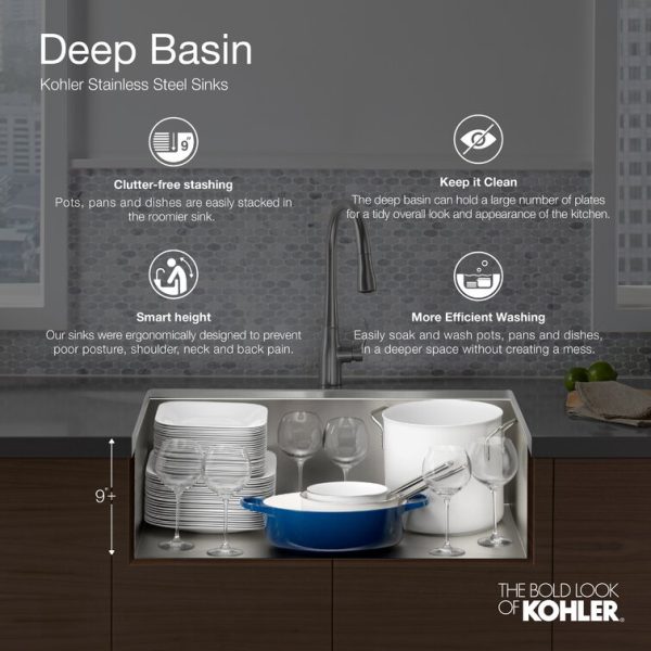 20060-3-NA Verse 33 L x 22 W Top Mount Single Bowl Kitchen Sink