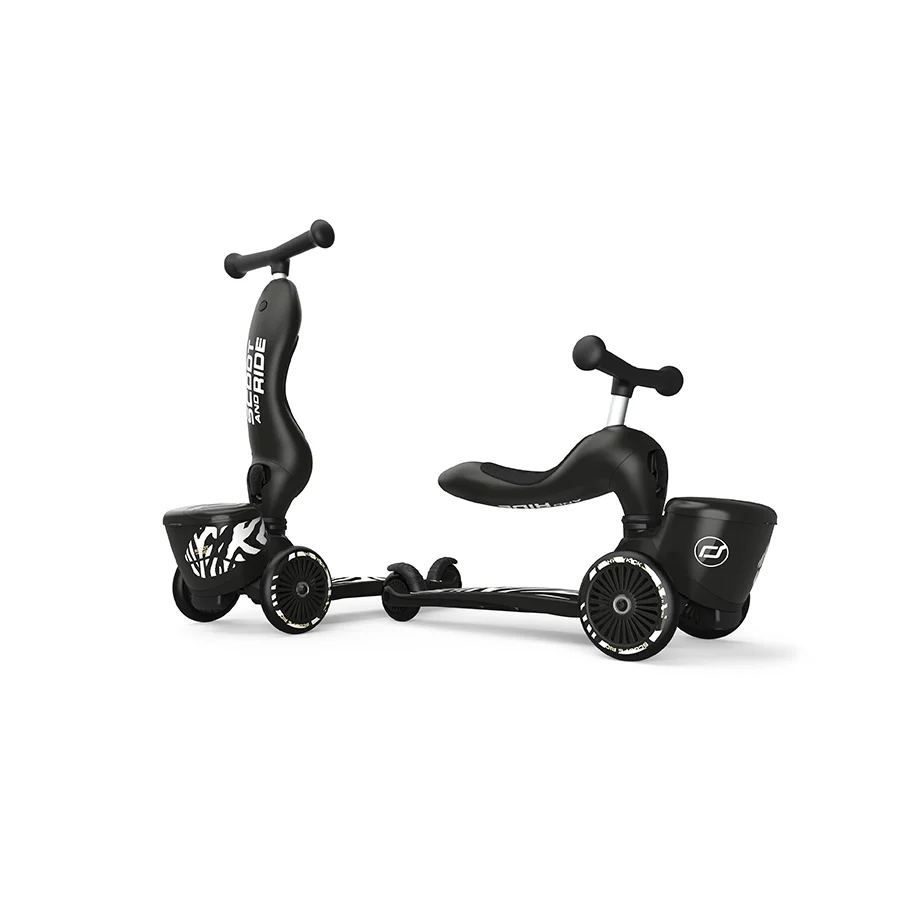 2025 Patinete Scoot & Ride Highwaykick 1 Lifestyle 2-en-1 con Asiento, para Niños de 1 a 5 Años, Diseño con Compartimento de Almacenamiento