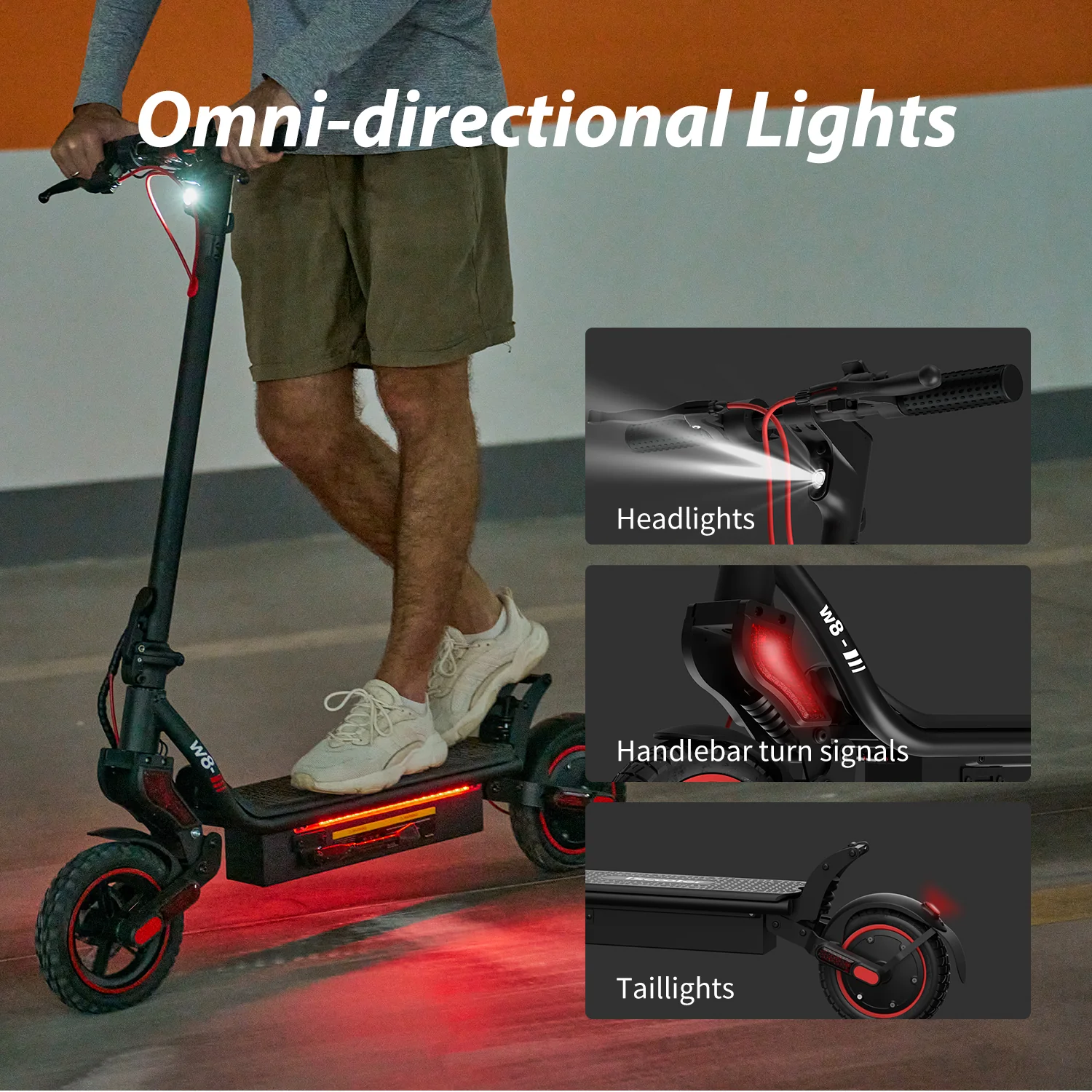 iScooter W8 500W Elektrische Scooter met Off-Road Banden