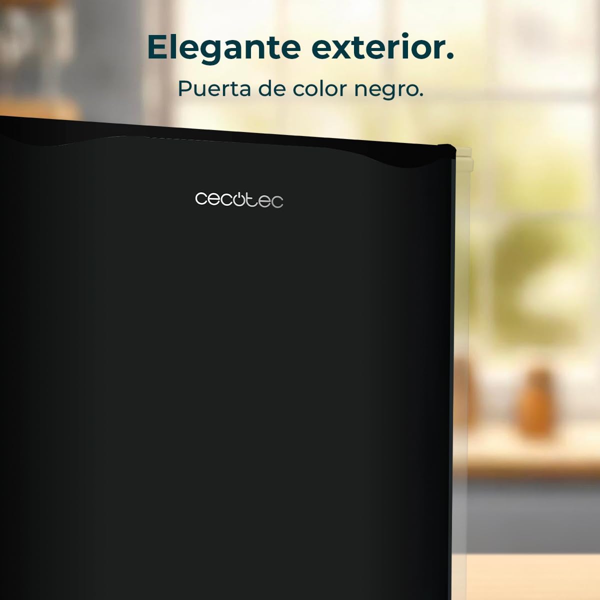 Cecotec Mini Fridge 46 L GrandCooler 20000 L SilentCompress Black. Height 48.8 cm, Width 48 cm, Low Consumption, Reversible Door, Cyclic Operation, Compact Design