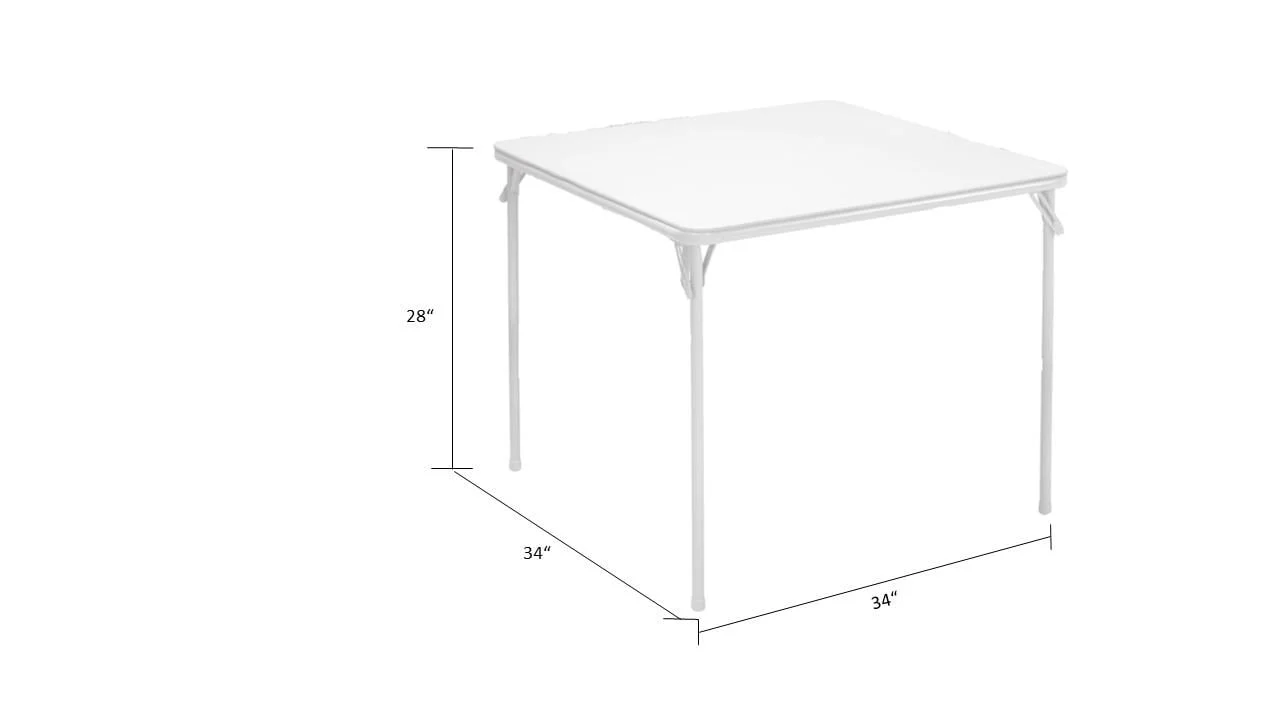 2025 Juego de comedor plegable de 5 piezas COSCO con mesa de cartas y 4 sillas acolchadas de tela, color beige