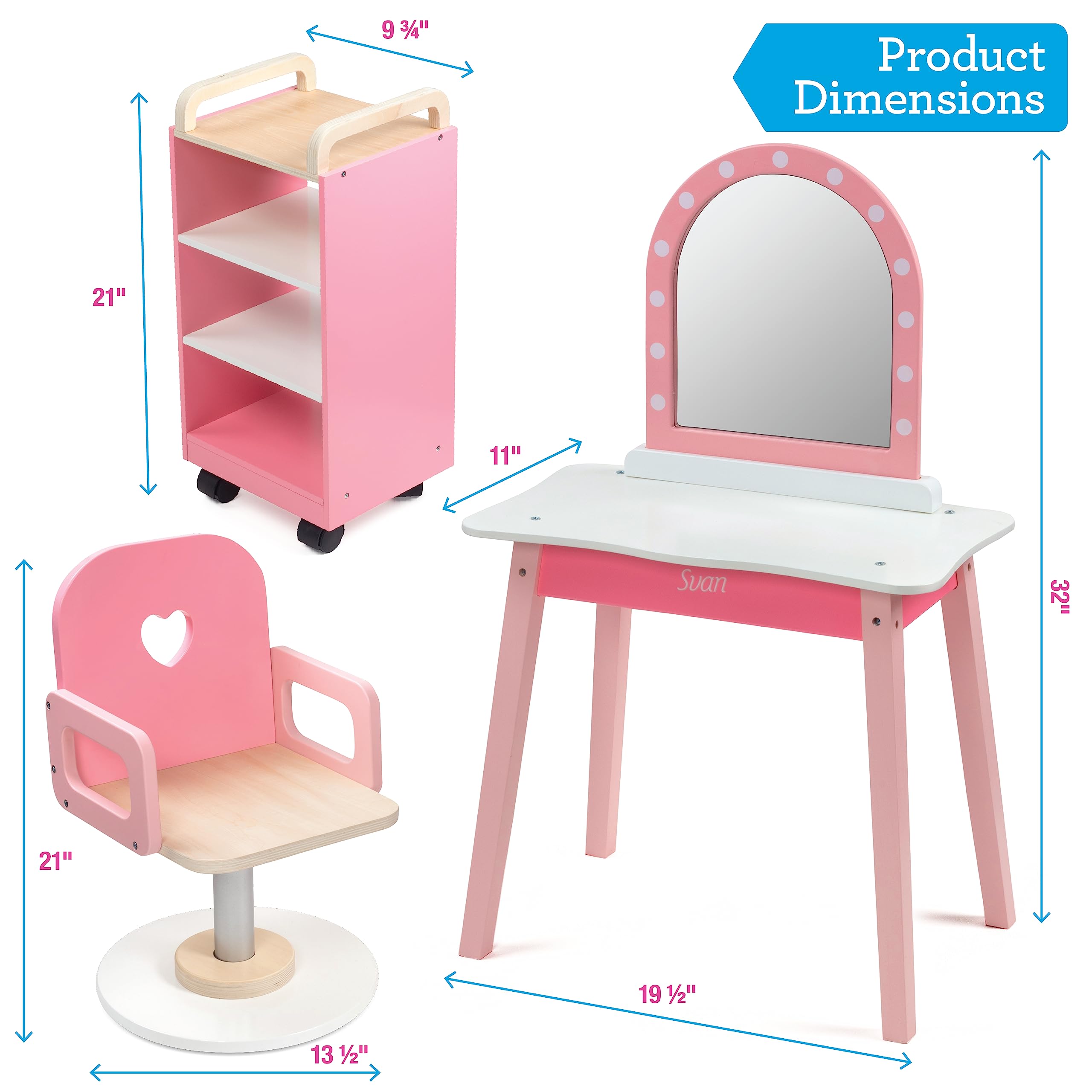 Pretend Hair Salon Wooden Play