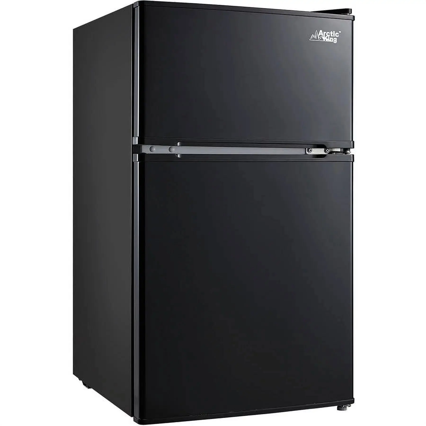 Arctic King 3,2 Cu Ft Mini Koelkast met Twee Deuren en Vriezer, Roestvrij Staal, E-Star