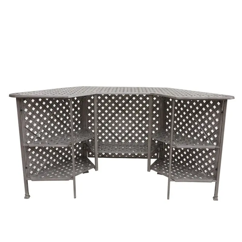Aged Bronze Aluminum Party Bar Table