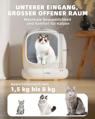 C20 Lettiera autopulente per gatti, autopulente, ultra sicura | Ingresso basso | Deodorizzazione | Lettiera elettrica automatica per gatti : Amazon.it: Prodotti per animali domestici