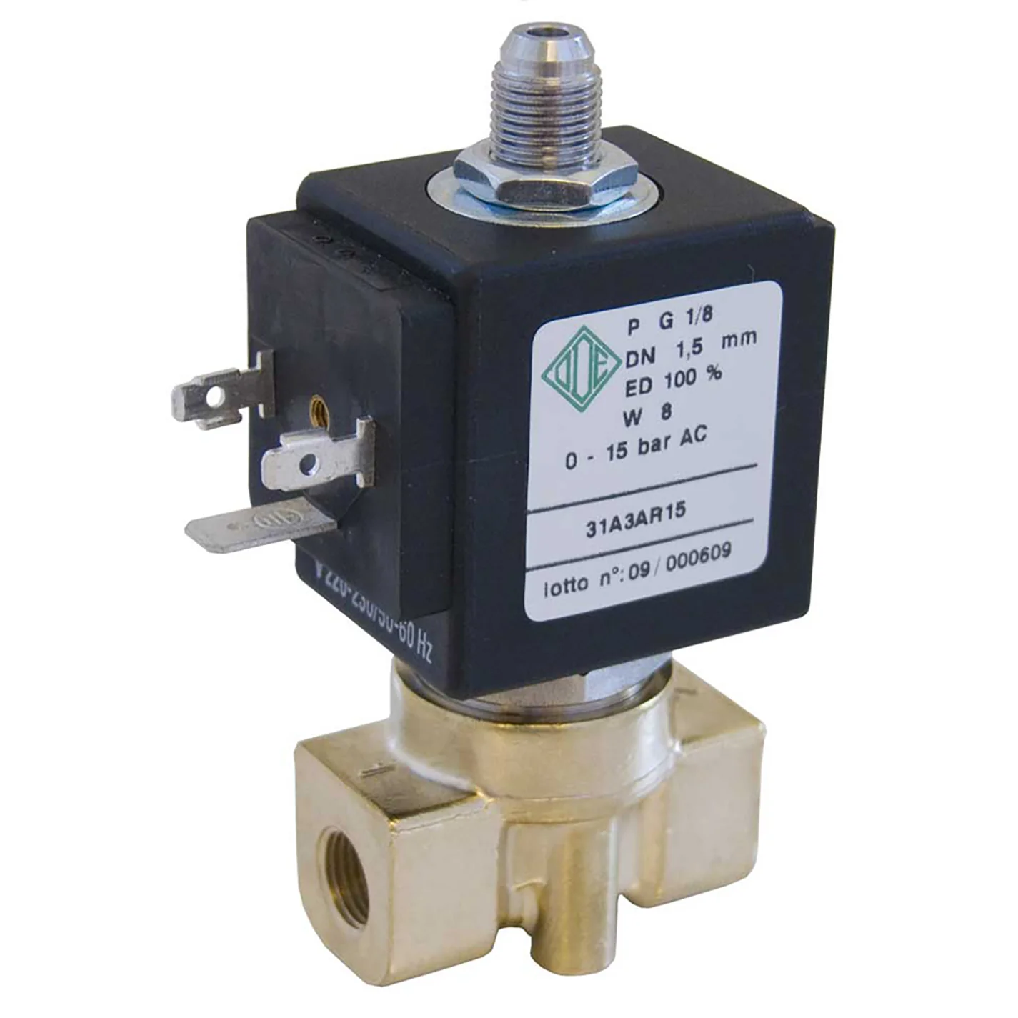 Camozzi 31A2AV20 - Direct. Acting Solenoid Valve 3/2 NC 1/4 2.0mm