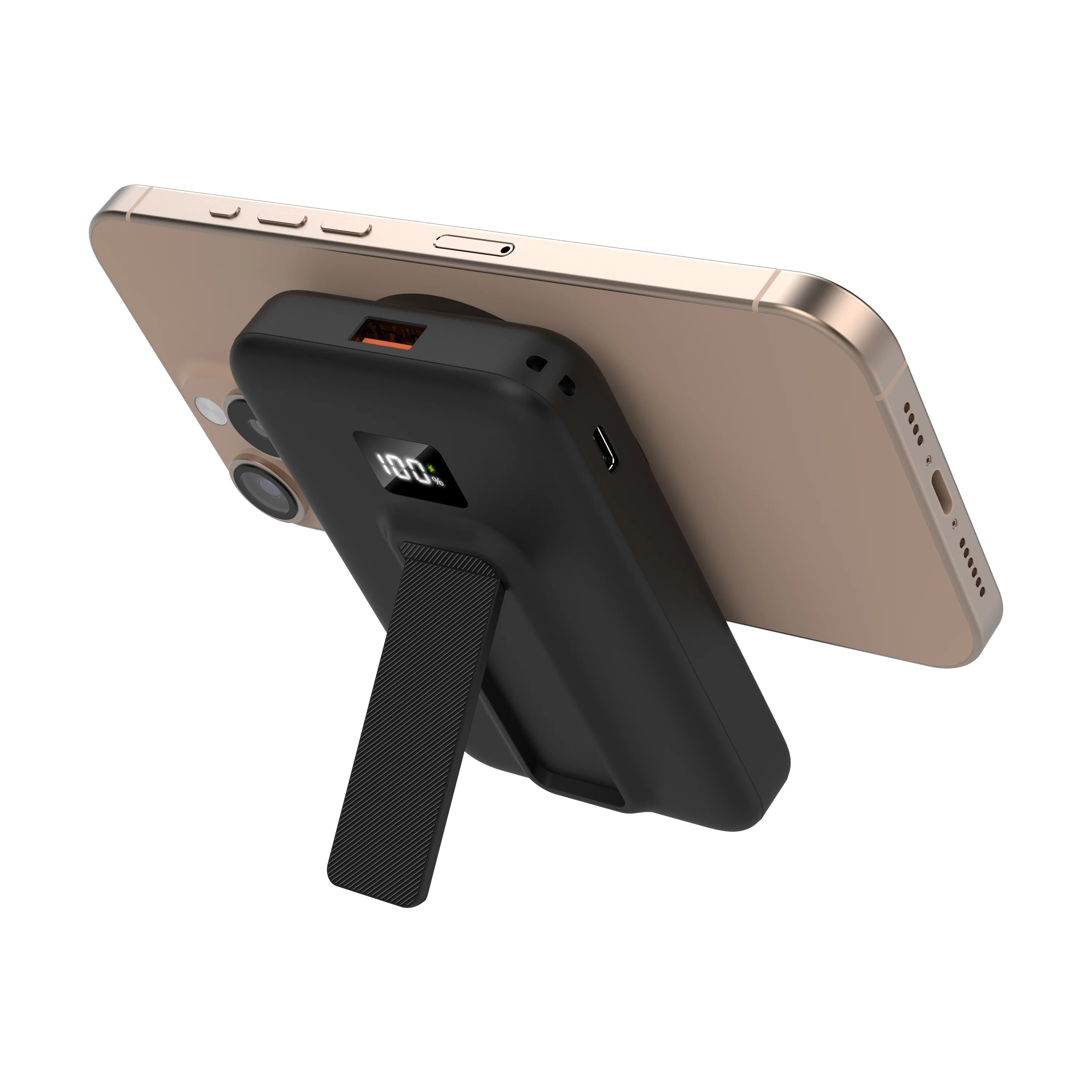 Powerbank f��r iPhone und Smartphone mit MagSafe Magnet und Handyhalter 10.000 mAh