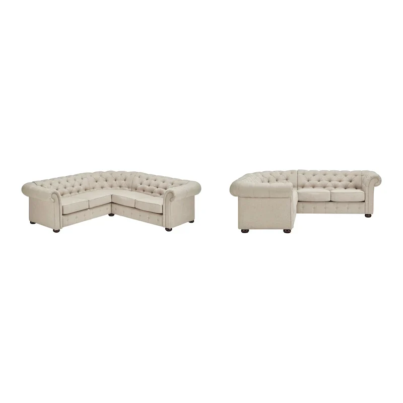 Gdansk 5-Person L-Shaped Chesterfield Sectional Sofa