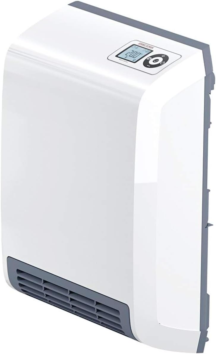 STIEBEL ELTRON Schnellheizer CK 20 Trend LCD für ca. 25 m, TV geprüft, Made in Germany, LC-Display, Wochentimer, Keramik Heizlüfter energiesparend, Bad, 2 kW, 236653