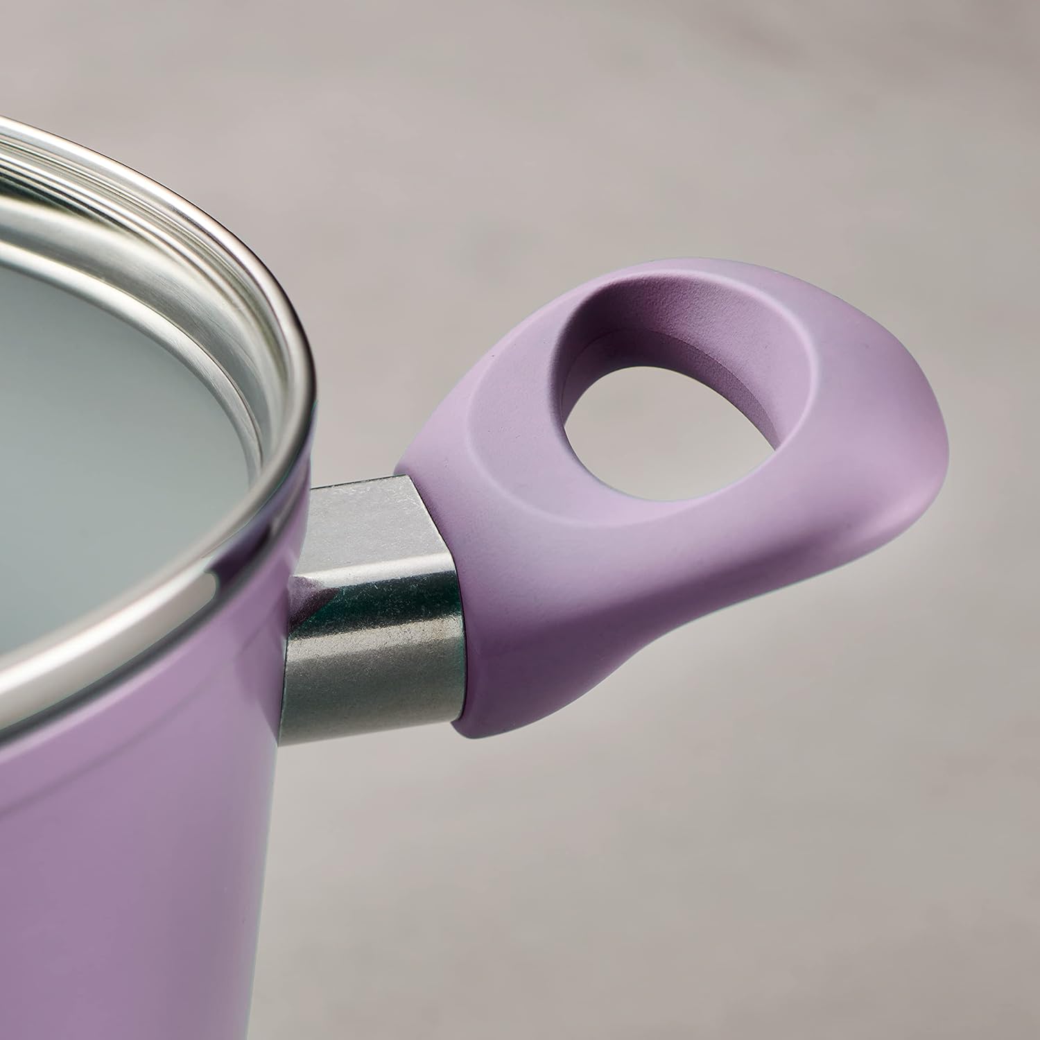 14-Piece Ceramic Cookware Set Purple Nonstick, Induction-Ready, Oven Safe, Dishwasher Safe, Includes Fry Pans, Sauté Pan, Sauce Pans, Dutch Oven, and Wooden Utensils, 80110/037DS