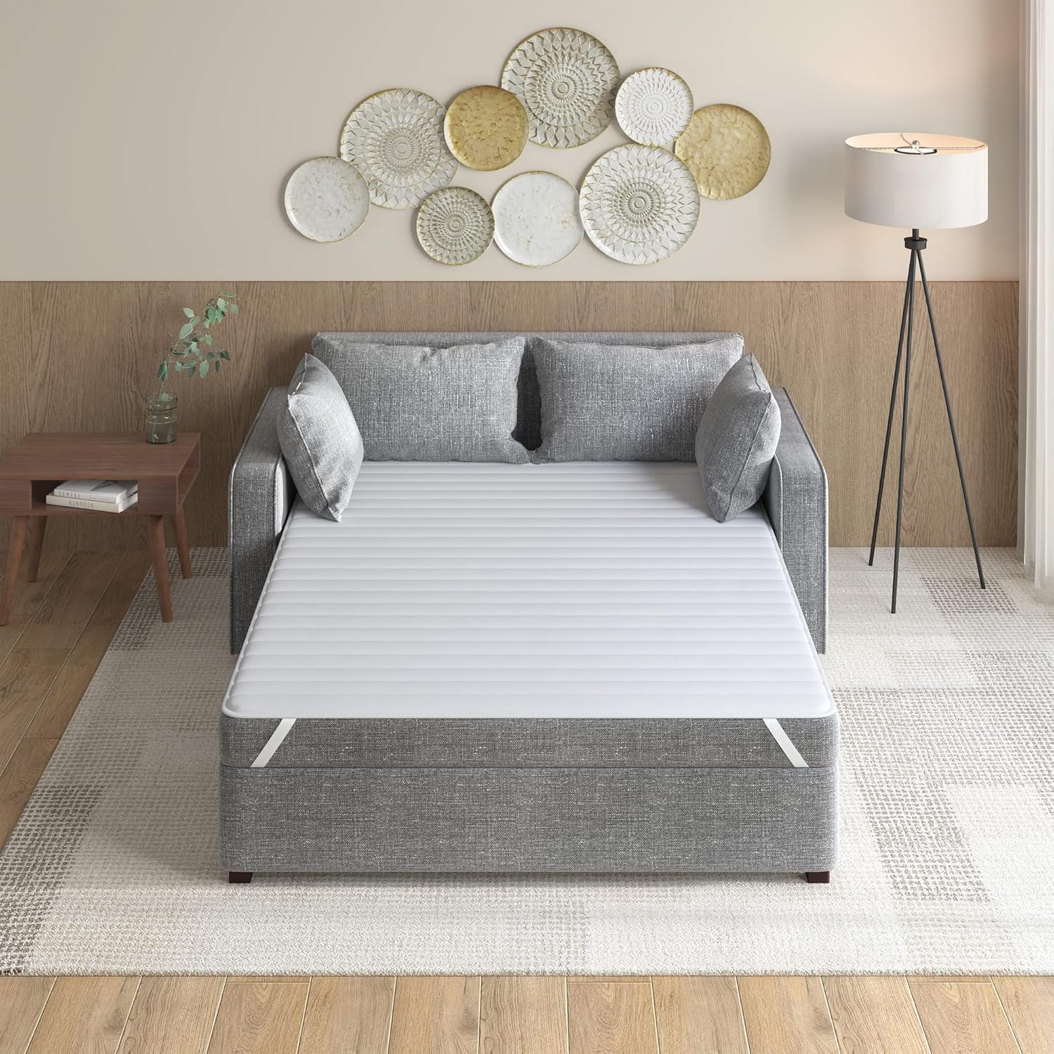 Madison Park Essentials Frisco Sofabezug, Mikrofaser, wasserdicht, Queensize-Bett, Weiß