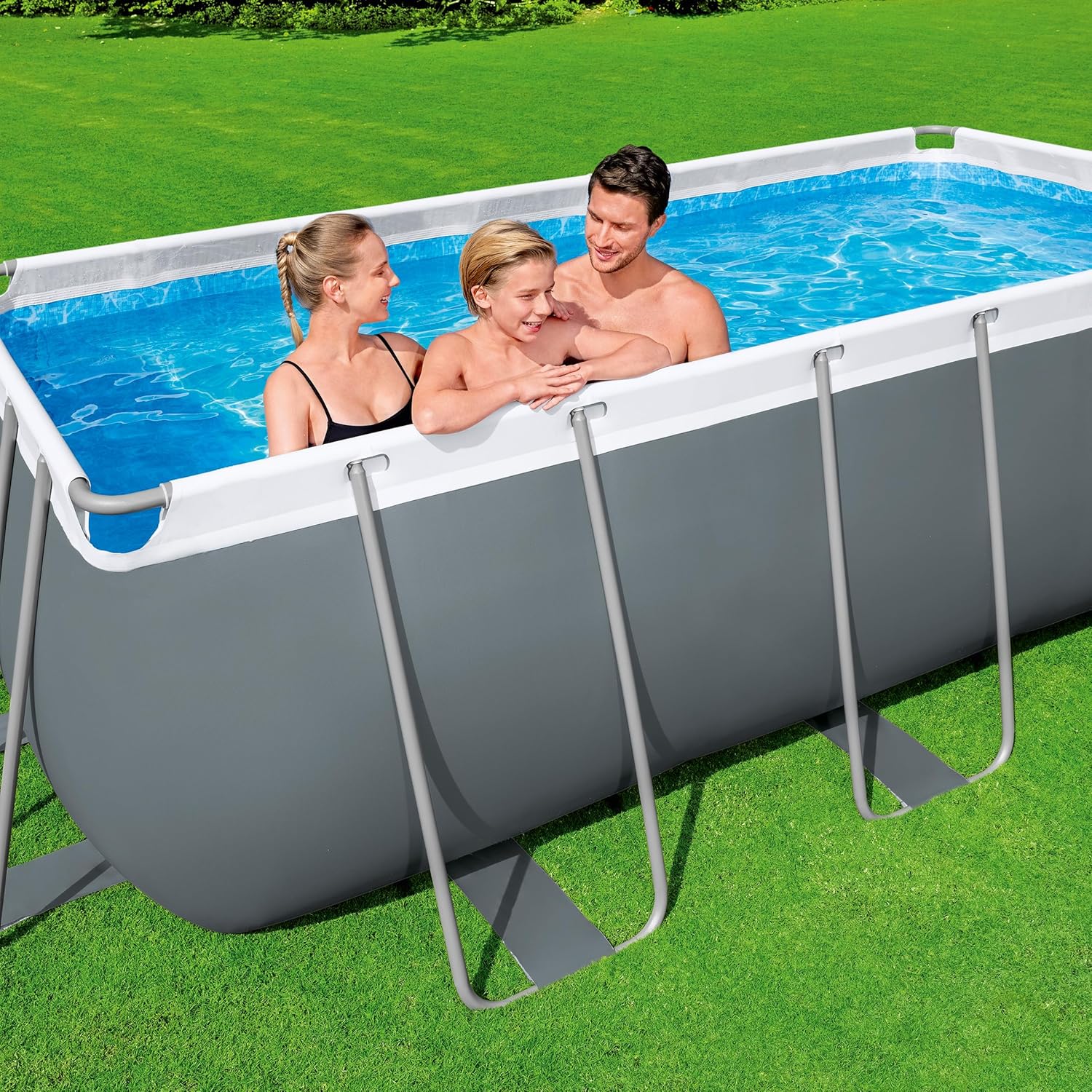 Bestway Juego de Piscina Rectangular de 13'6