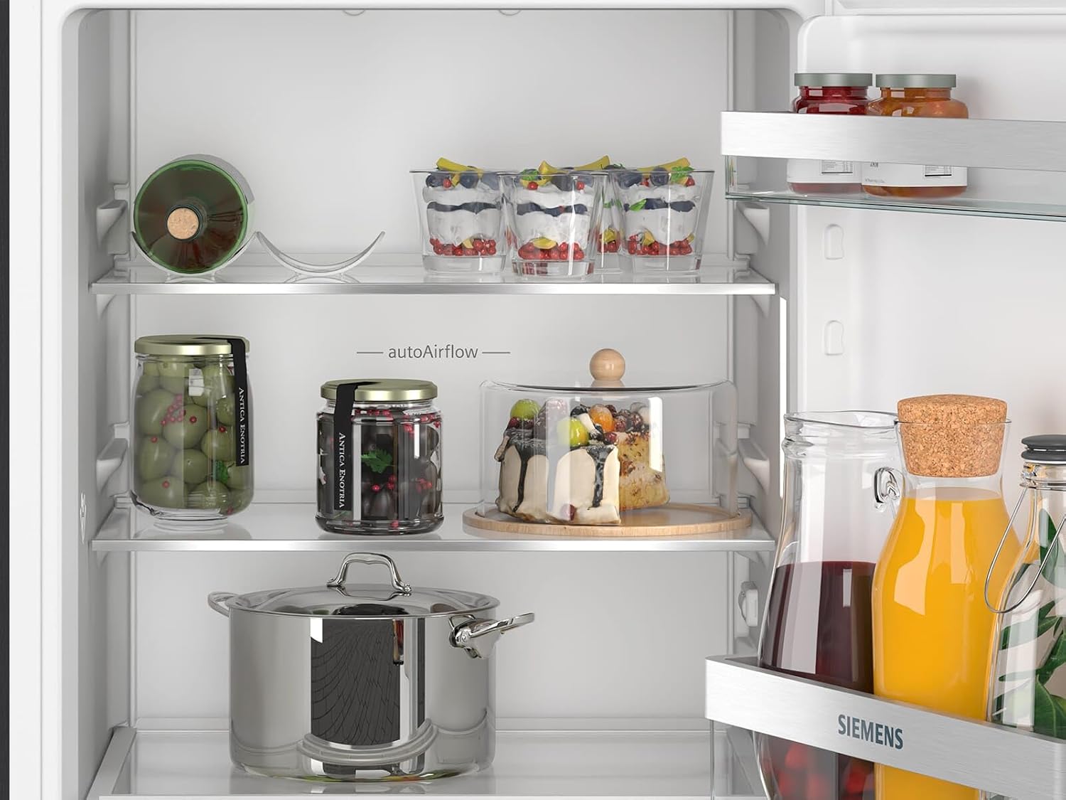 Siemens KI21RVFE0 Einbau-Kühlschrank iQ300, integrierbarer Kühlautomat ohne Gefrierfach 88x56 cm, 136L Kühlen, freshBox, LED-Beleuchtung, superCooling, autoAirflow