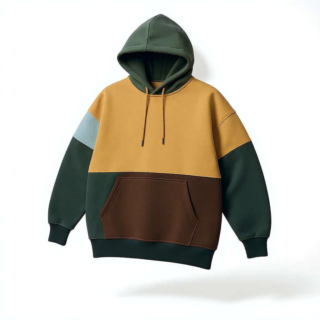 Unisex Cotton Retro Hoodie �C Fade-Resistant Fabric, Olive Green, XS�CXL